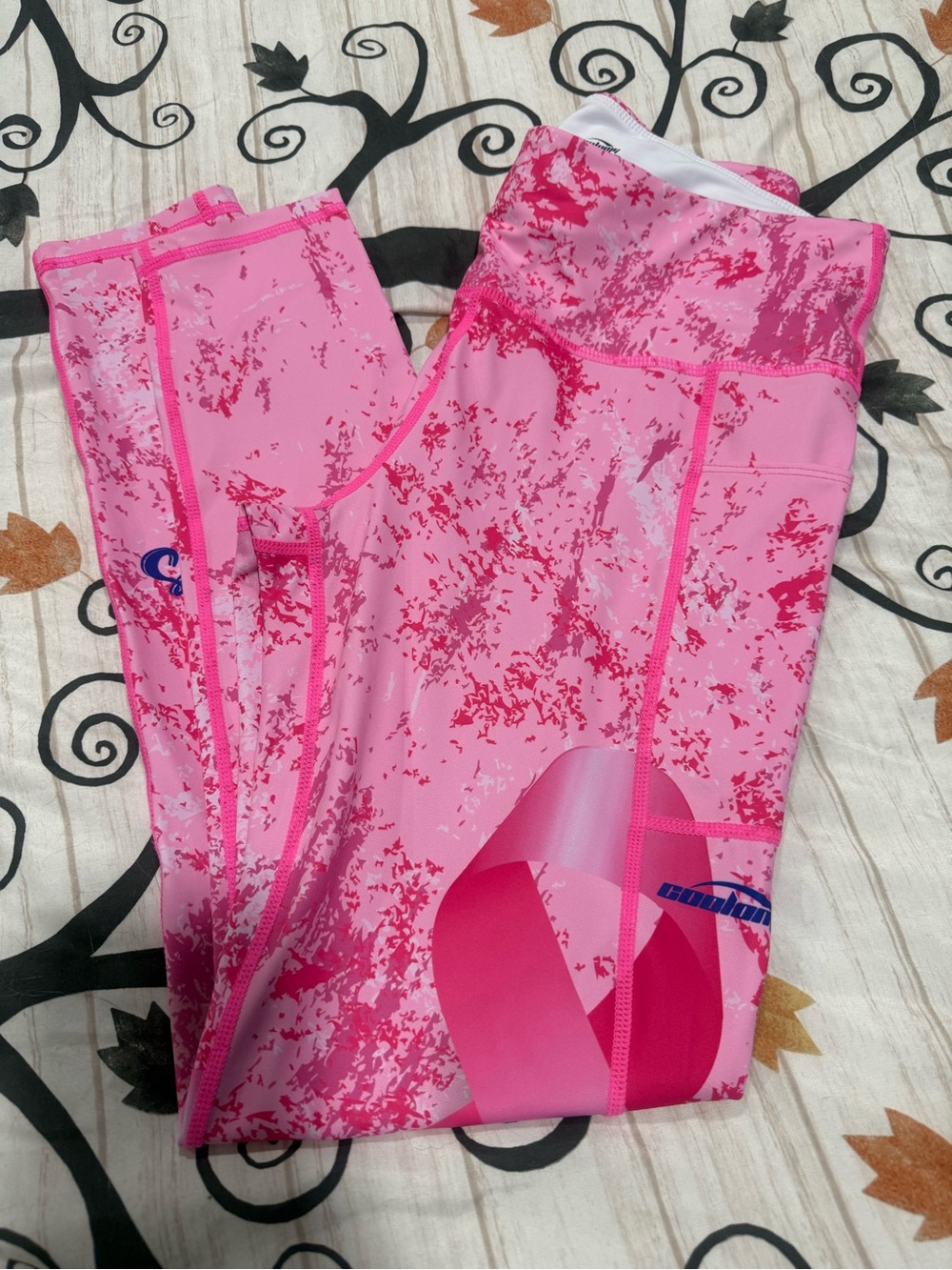 Women’s Pink Printed Active Leggings